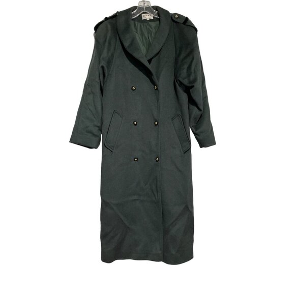 Vintage John Weitzman Men's Overcoat Wool Blend Made in Poland Black Size 8 - Picture 1 of 7